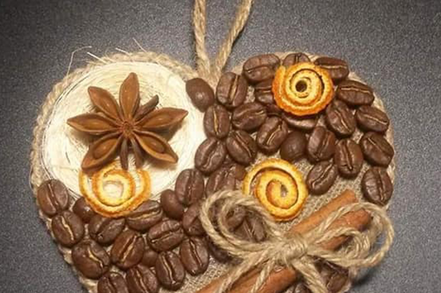 Workshop Voorwerpen decoreren met koffiebonen (Beestig Goe Geamuseerd)